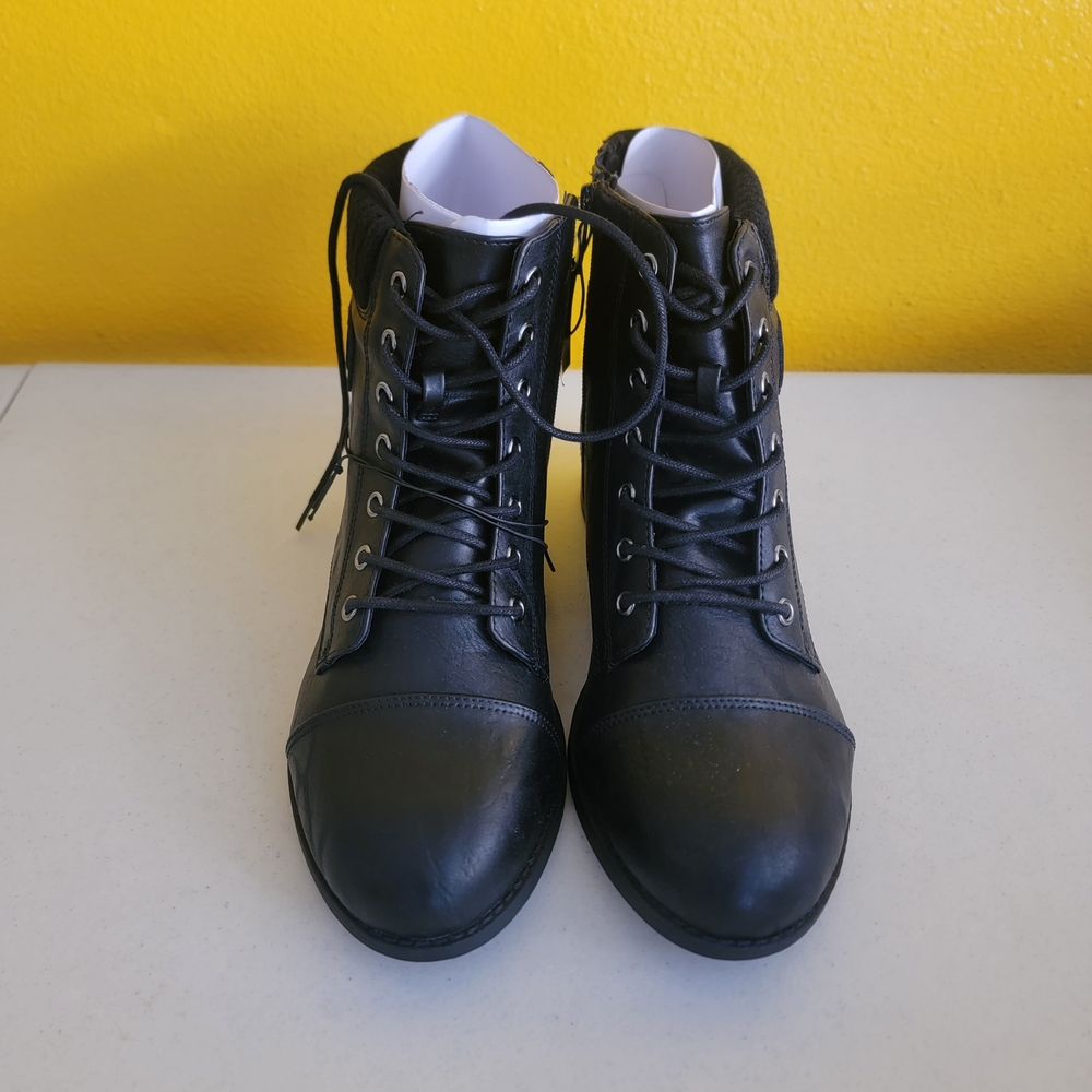 torrid Black Lace-Up Ankle Boots